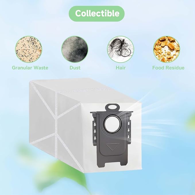 20 Pack Qrevo Dust Bags for Roborock Qrevo Series QV 35A, Qrevo S5V, Saros10r, Qrevo S, Qrevo Edge S5A, Qrevo 2R3W, S8 Max Ultra, S8 MaxV Ultra, Qrevo Curv S5X, Qrevo Master/Slim Robot Vacuum Cleaner