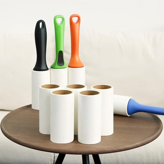 4 inch Lint Roller Refills Compatible with Evercare PetLovers Muji IKEA Bastis and More Standard 4 inch Lint Rollers Extra Sticky Roller Refill 60 Sheets per Roll 5 Pack Total 300 Sheets
