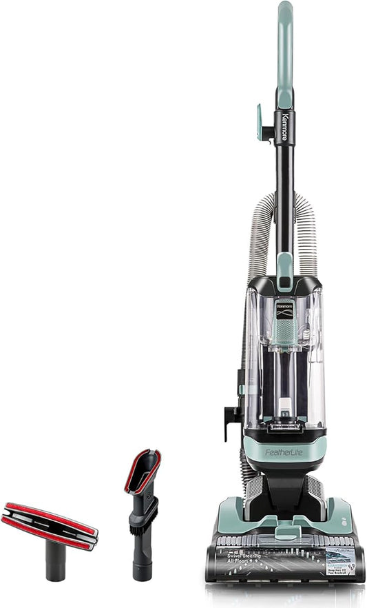 Kenmore DU1275 Featherlite Bagless Upright Vacuum Lightweight Carpet Cleaner with 4 Height Adjustment, Hair Eliminator Brushroll & 2 Cleaning Tools
