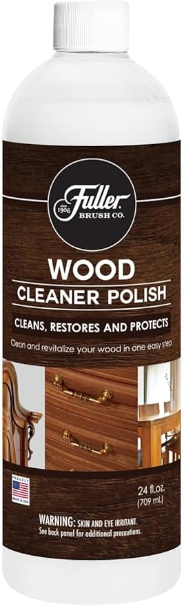 Fuller Brush Wood Polish & Cleaner – Conditions, Shines & Protects Wood Surfaces – Removes Dust, Smudges & Stains – Safe for Furniture, Cabinets, Tables & Trim - (Refill Bottle - Pack of 1)
