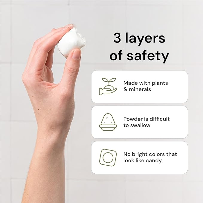 Grab Green Automatic Dishwashing Detergent Pods, 132 Count, Fragrance Free, Plant and Mineral Based, Superior Cleaning, Powerful Grease Removal, Brill