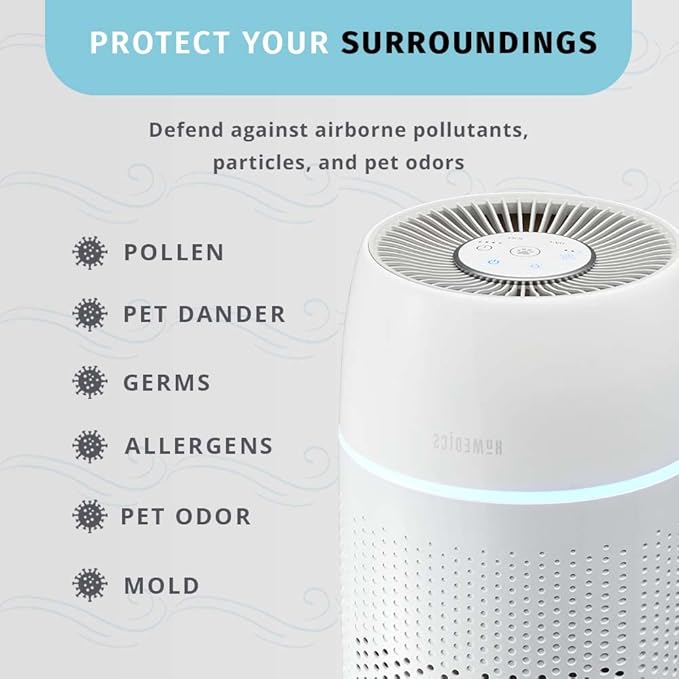 Homedics TotalClean PetPlus HEPA-Type Air Purifier Filter Replacement, Works with Homedics AP-PET35 PetPlus Air Purifiers, Captures Microscopic Airborne Particles