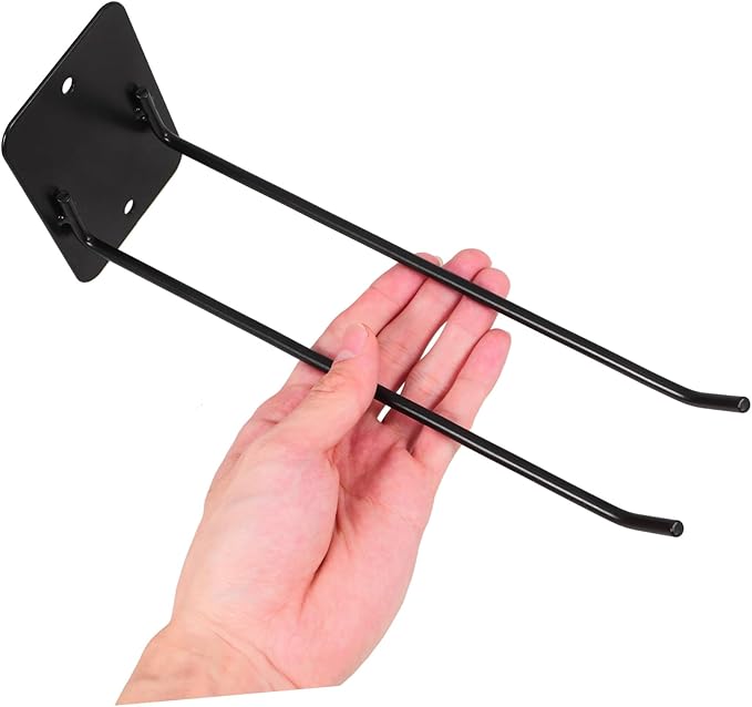 Cabilock 2pcs Heavy Duty Metal Mop and Broom Holder Wall Mounted Storage Rack for Garage Tools Organization Efficient Tool Hanger for Shovels Spades and Brooms