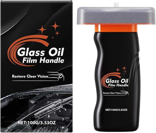 Window Cleaner Tool, 100g Oil Film Removal Brush, Anti-Fog Deep Cleaning Cream for Windshield, Mirror, Safety Rain Driving, Vehicle, Truck, SUV, Auto