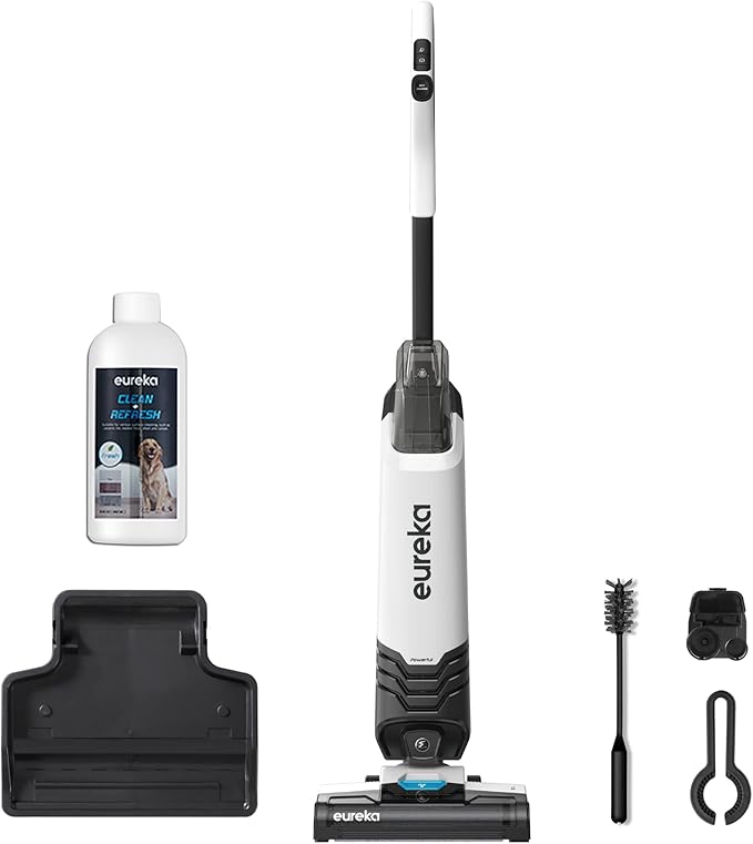 Eureka All in One Wet Dry Vacuum Cleaner and Mop for Multi-Surface Lightweight Self-Cleaning System, for Hard Floors and Area Rugs, 2-in-1, Corded