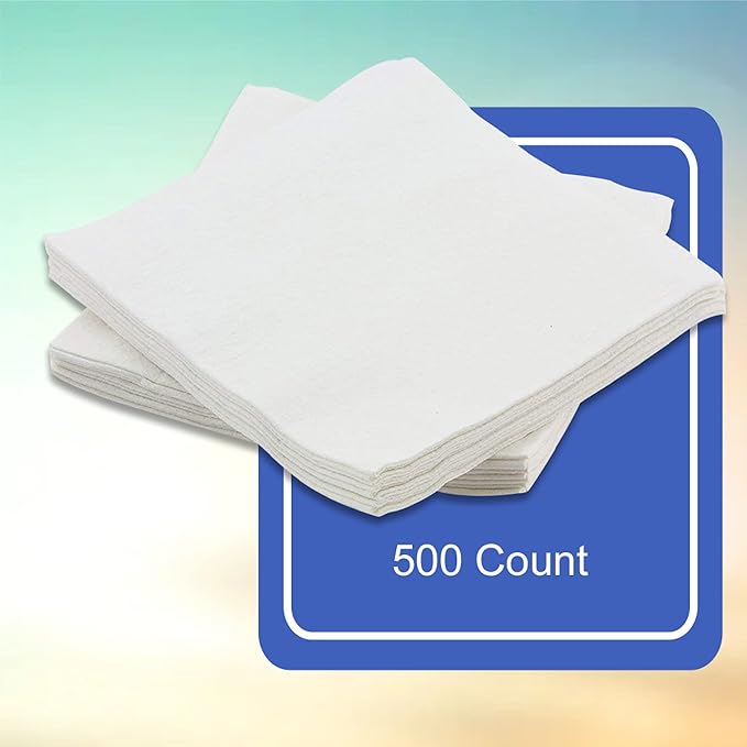 McKesson Disposable Washcloths, Soft, Absorbent and Strong, 13 in x 13 in, 500 Count