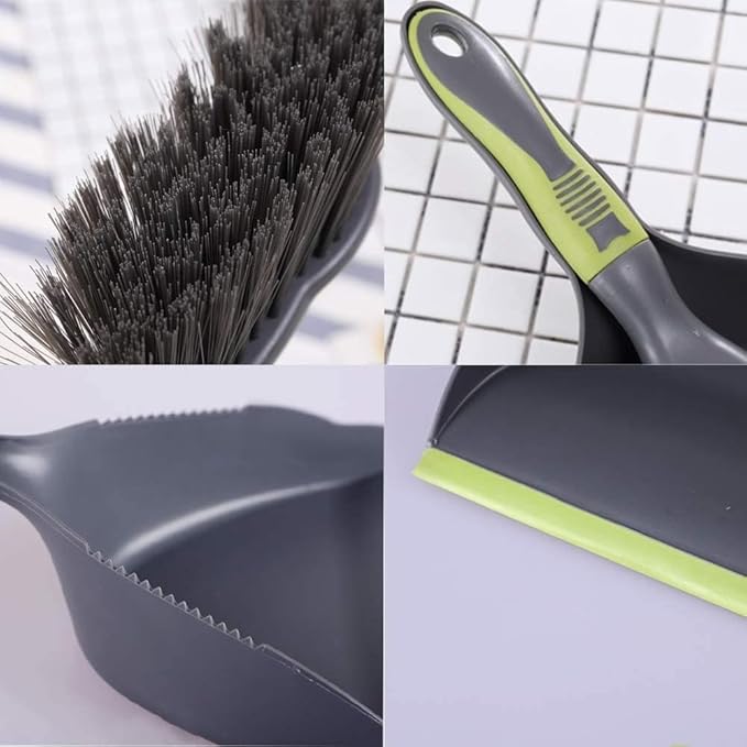 Dust pan Broom Dustpan Brush - Dust Pans with Brush, Hand Broom and Dustpan Set, Dustpan and Brush Set, Handheld Broom and Dustpan Set, Dustpan are Used to Clean, Floors, Tables, Animal Cages (3pcs)