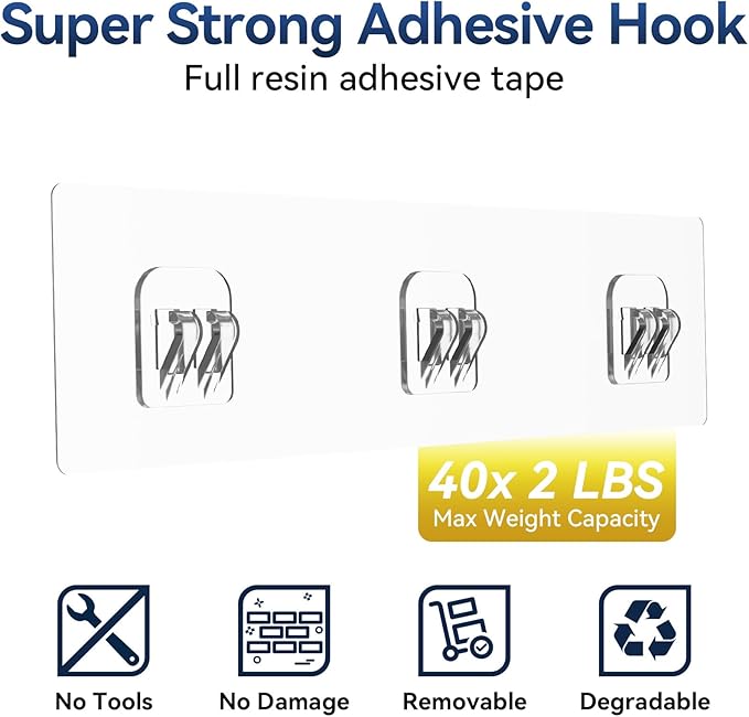 YASONIC Shower Caddy Adhesive, No Drill Bathroom Shower Organizers, with Removable Hooks and Soap Holder, Rust Proof Shower Shelves, Wall-Mounted Shower Holder, White, 3 Pack, YS-K-419E