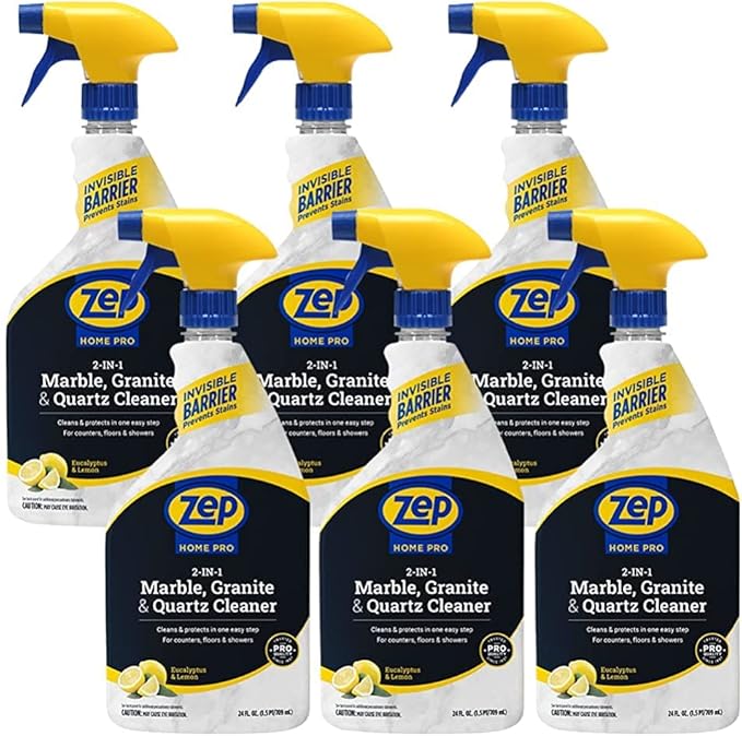 Zep NEW Home Pro 2-In-1 Marble, Granite & Stone Cleaner - 24 Fl. Oz. (Case of 6) - R49706 - Pro Trusted Cleaning Power: Now in Refreshing Scents & Family Friendly Formulas…