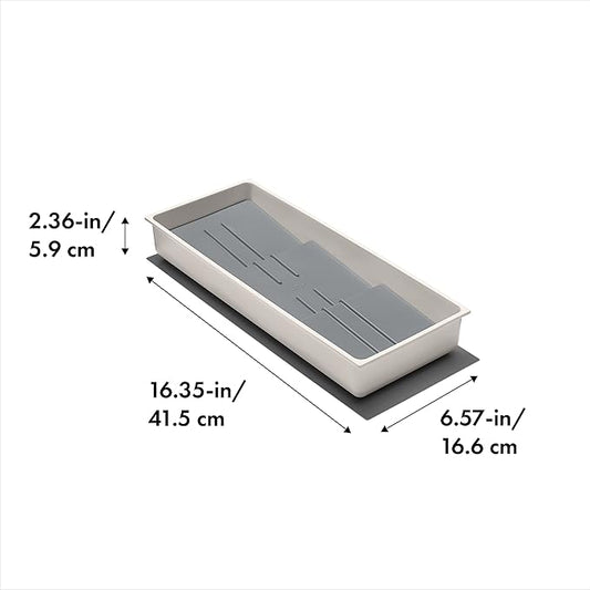 OXO Good Grips Kitchen, Compact Spice Drawer Organizer, White