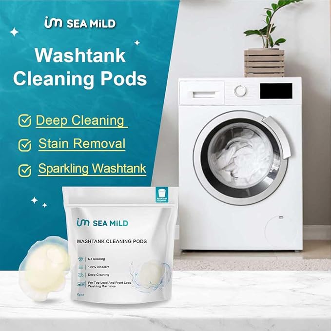 washing machine cleaner,washtank cleaning pods,washing machine cleaning tablets,washer cleaner,splash spotless,deodorizes,removes grime,compatible with he, top & front load,unscented,6 Count