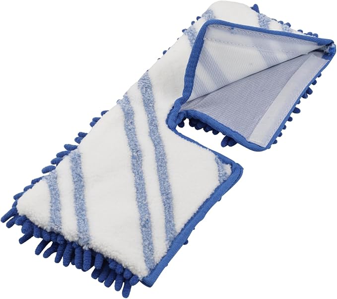 Clorox Ready Flip Spray Mop Refill Pad Machine-Washable Dual-Use Chennille & Microfiber Head, Blue