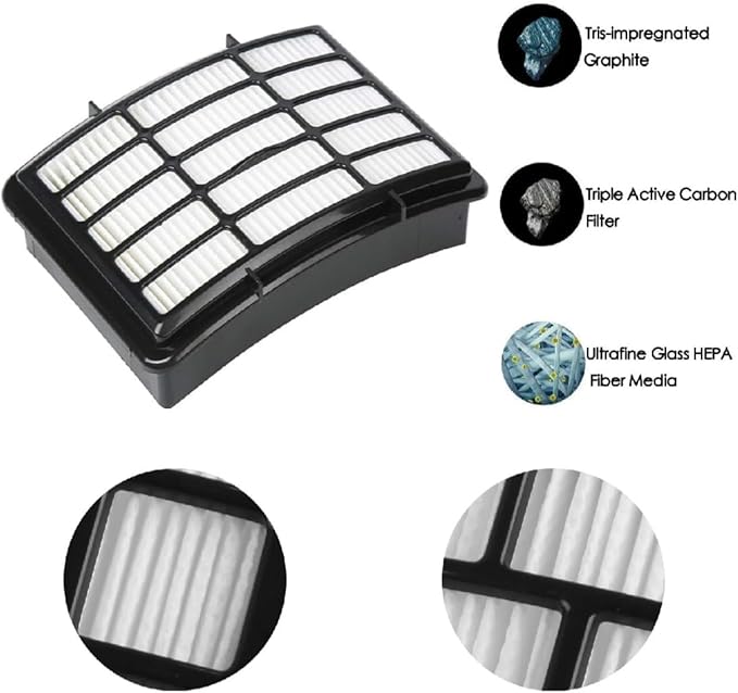 Filter Replacement Compatible for Shark Navigator Lift Away NV350 NV351 NV352 NV356E S2 NV355 NV356 NV358 NV360 Vacuum Cleaner Filter Brush Roll Belt