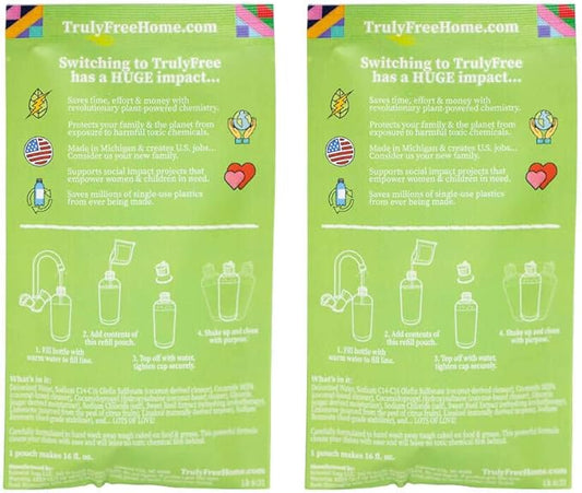 Truly Free Non Toxic Dish Soap | Natural Concentrated Dishwashing Liquid - Sweet Basil Scent | Non Toxic Organic Plant-Based Dish Soap | Family Safe - Eco-Friendly Formula | 16 fl oz