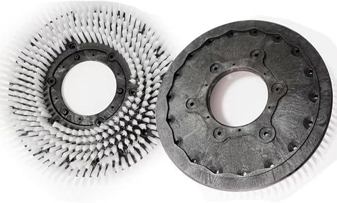 12-21Inch Commercial Floor Scrubber Brush Rotary Scrub Brush fit for Scrubber Machine-Medium Brush White (16 Inch Brush)