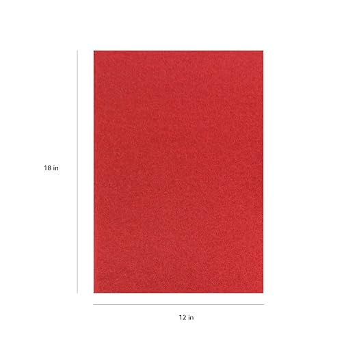 Americo Red Buffer Floor Pad, for Light Cleaning and Buffing, 12"x18", 5 Pads/Case, Made of 100% Recycled Content, USA Made