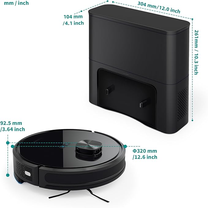 Robot Vacuum Cleaner with Mop Self Emptying;「70 Days* Hands-Free 」2.5L Self Emptying Station,Lidar Navigation WiFi/App/Alexa,Carpet Boost,4in1Robotic for Pet Hair Hard,Floor,Carpet