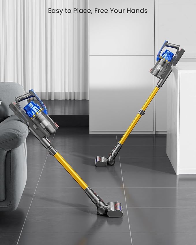Cordless Vacuum Cleaner, 50KPA 600W 70Mins Cordless Vacuum with Dual Handle, Stick Vacuum with Aroma Tablet, Anti-Tangle Brush, Rechargeable Wireless Vacumm for Carpets/Hard Floors/Pet Hair