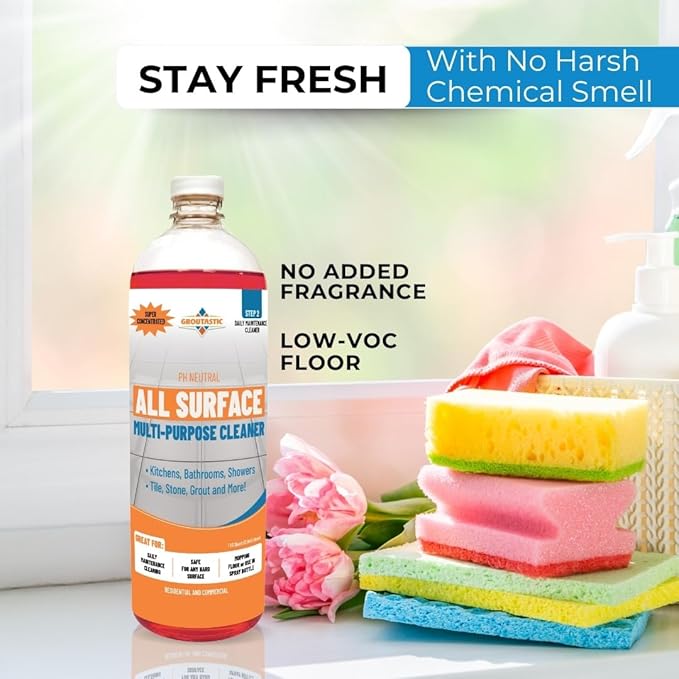 All-Surface Daily Cleaner – Streak-Free Multi-Surface for Tile, Stone, Countertops, Stainless Steel & More, PH-Neutral, Residue-Free