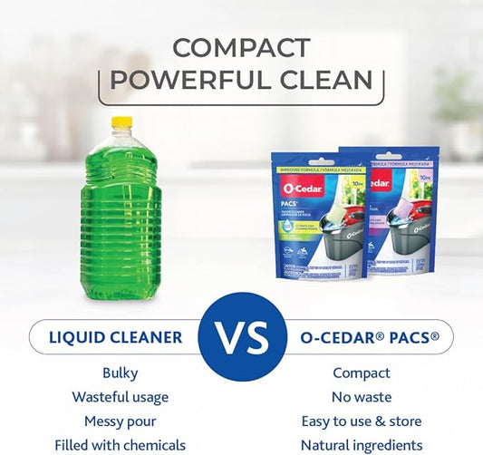 O-Cedar Floor Cleaning 40ct Pacs with Citrus Scent 10ct (2-Packs) and Lavender Scent 10ct (2-Packs)