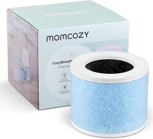 Momcozy Official Air Purifier Replacement Filter, 4-Filter System with H13 HEPA & Carbon Nursery Air Purifier, 1 Pack