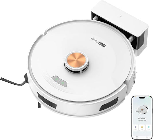 Robot Vacuum and Mop Combo, 10Kpa Robotic Vacuum Cleaner, 150 Min Max, Customized Cleaning, Multi-Floor Mapping, WiFi/Alexa/APP, Ideal for Hard Floors, Carpets & Pet Hair, Self-Charge (3621)