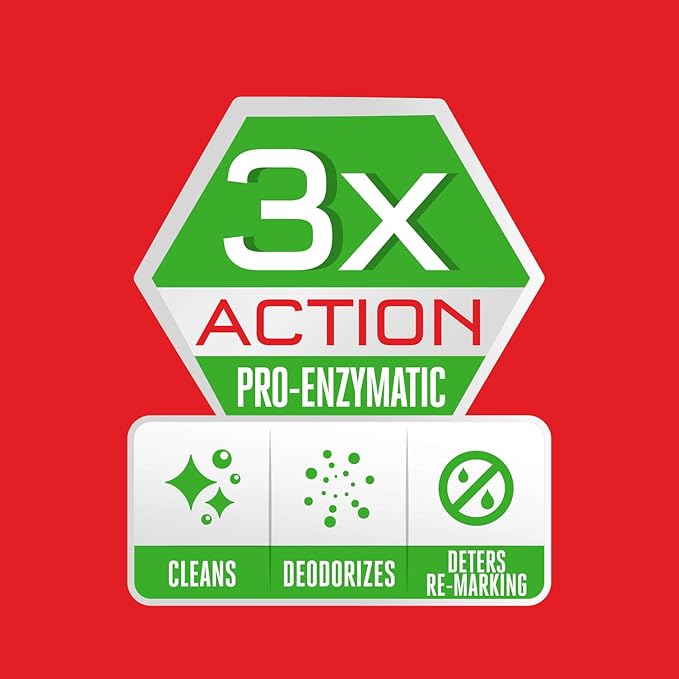 Rug Doctor Professional Triple Action Pet Stain and Odor Deep Carpet Cleaner Solution 48oz. Triple Action Formula Cleans, Deodorizes and Deters Remarking, Carpet Shampoo for Pet Stains & Odors