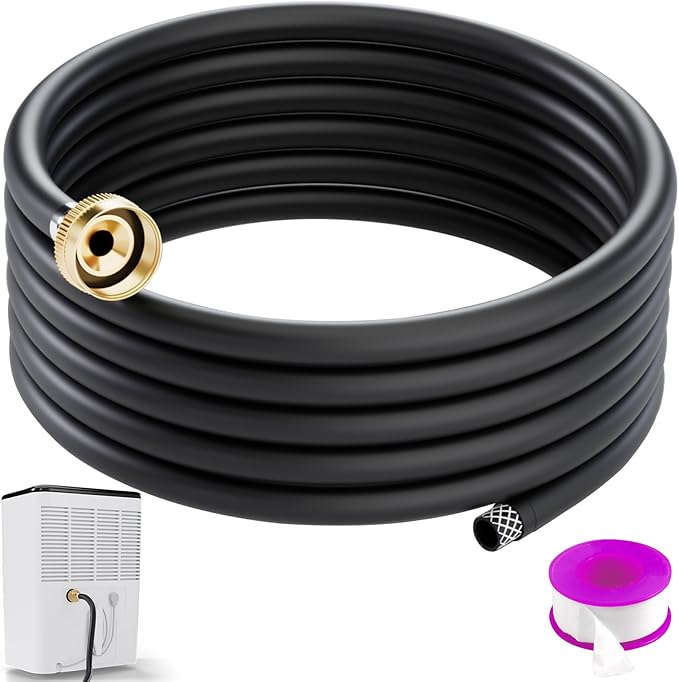 20FT Dehumidifier Drain Hose 3/4" FHT,Leakproof Dehumidifier Hose with Rustproof Durable Connector,Thickened drain hose for dehumidifier indoor,Perfectly Compatible with Most Brands of Dehumidifiers