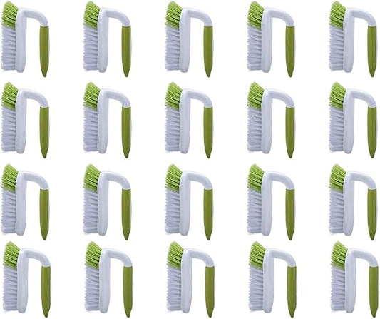 Scrub Brush for Cleaning, Heavy Duty Shower Scrubber with Stiff Bristles for Tub, Sink, Floor, Tile, and Carpet Scrubbing, 20 Pack