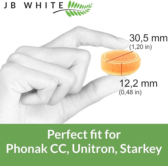 20 Pieces Hearing Aid Drying Capsules C&C Dry-Cap for Phonak, Starkey, Unitron Charger Case, Hearing-Aid Accessory, Desiccant Tablets, Dehumidifier Caps (Orange Color Indicator, 2 x 10pcs)