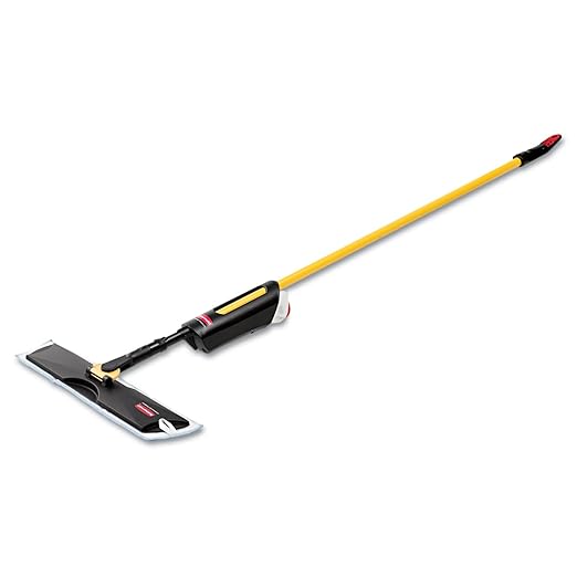 Rubbermaid Commercial Products Pulse Microfiber Light Commercial Spray Mop System, Cleans up to 850 Square Feet, Black, Floor Cleaning for Kitchen/Lobby/Bathroom