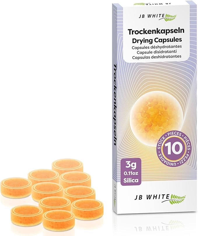 10 Pieces Hearing Aid Drying Capsules C&C Dry-Cap for Phonak, Starkey, Unitron Charger Case, Hearing-Aid Accessory, Desiccant Tablets, Dehumidifier Caps (Orange Color Indicator, 10pcs)