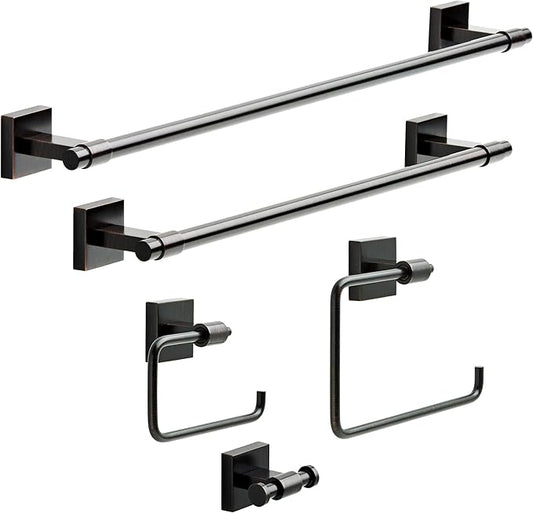 Franklin Brass Maxted (1-Pack) 24" Towel Rack for Bathroom, Venetian Bronze Towel Bar for Bathroom Wall Towel Holder Rod Wall Mounted MAX24-VBR