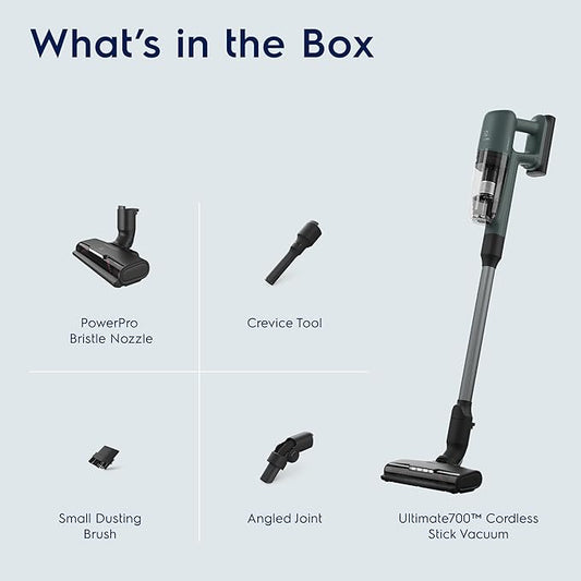 Electrolux Ultimate700 Cordless Stick Vacuum with PowerPro Bristle Nozzle and High Suction Power, 50-Minute Run Time, 4 Power Modes, Ocean Green