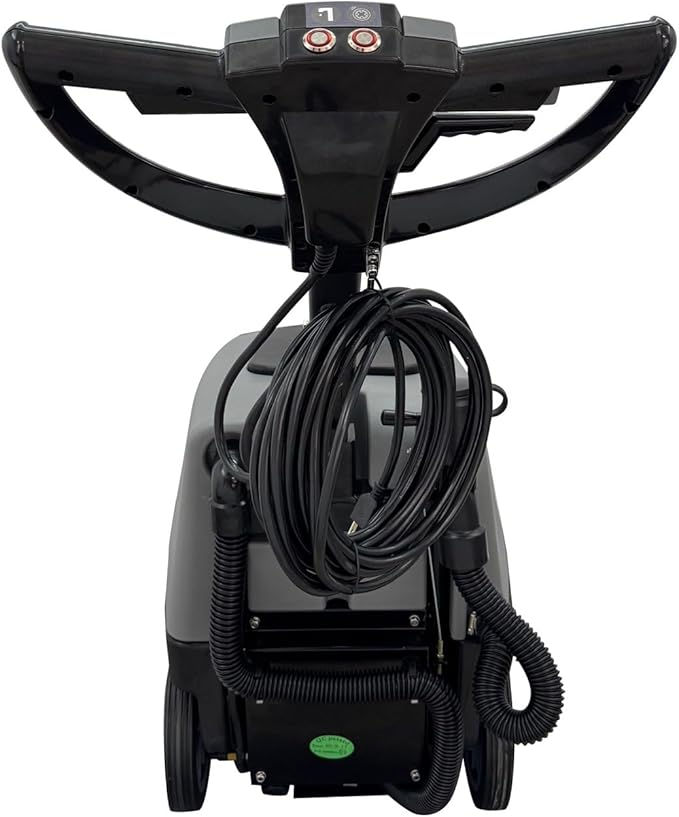110V Commercial Floor Scrubbing Machine 16.9" Automatic Walk-Behind Floor Scrubber Dryer 13.2 Gallons of Dual Tanks for Warehouse/Office/Hotel 173RPM