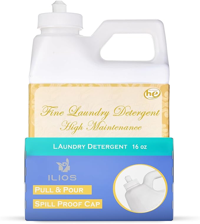 High Maintenance Laundry Detergent – Long Lasting Phosphate-Free Scented Wash Liquid for Deep Clean & Long-Lasting Aroma, Washing Detergent with Spill-Proof Pull & Pour Cap, 4oz – Ilios Packaging