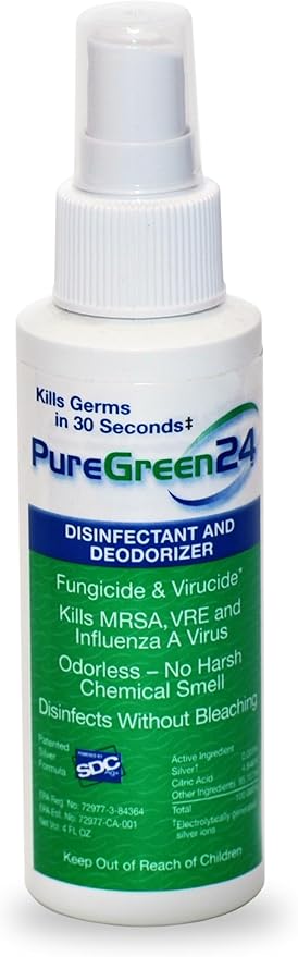 Safe & Effective Disinfectant. Kills Deadly Germs including RSV COVID-19 Norovirus MRSA Staph 2025 flu Bird flu Contains no toxic chemicals odorless child & pet safe 1 4oz spray bottle