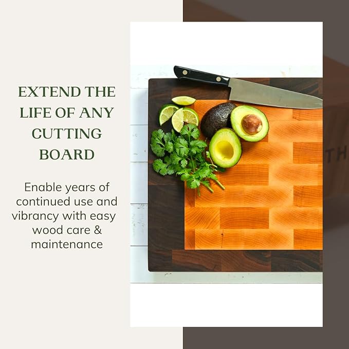 The Boardsmith Cutting Board Oil and Board Butter Set - Premium Cutting Board Wax and Food Grade Mineral Oil Cutting Board Kit - Butcher Block Conditioner (Extra-Large)
