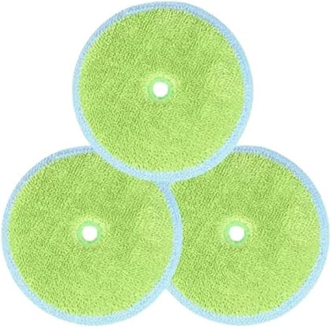 EVERYBOT Replacement Accessory of Three-Spin and Edge, Washable Microfiber Mop Pads for Robot (6pcs)