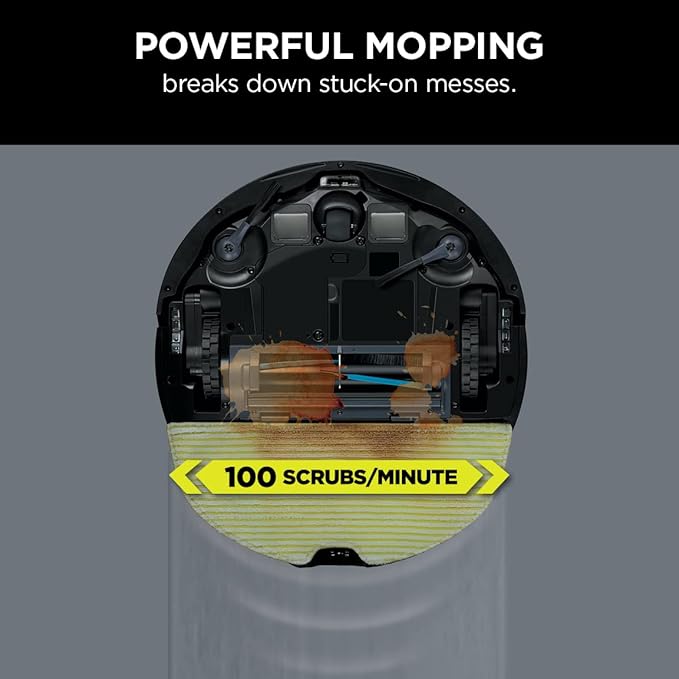 Shark AI Robot Vacuum & Mop, with Home Mapping, Perfect for Pets, Wifi, Works with Alexa, Black/Gold (AV2001WD)