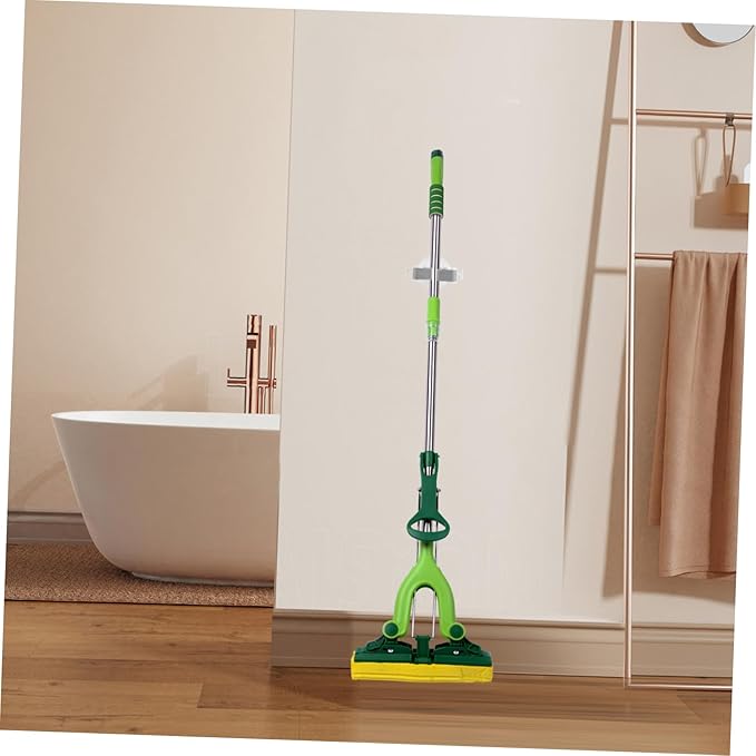 Happyyami 2 Pcs Mop Hook Mop Holder Wall Mounted Mop Broom Holder Wall Mounted Wall Hangers for Brooms and Mops Wall Rack for Brooms and Mops Broom and Mop Organizer Mop Hanger White