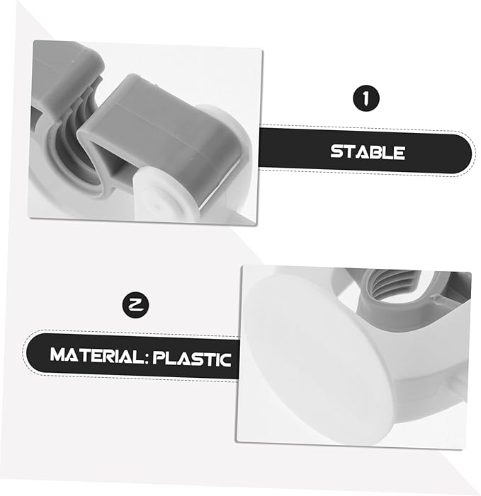 Happyyami 2 Pcs Mop Hook Mop Holder Wall Mounted Mop Broom Holder Wall Mounted Wall Hangers for Brooms and Mops Wall Rack for Brooms and Mops Broom and Mop Organizer Mop Hanger White