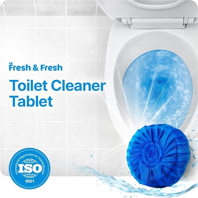 Disposable Tablets Type Toilet Bowl Cleaners(30 pack) Odor Eliminator, Fresh Scent, Multipurpose Residential and commercial Cleaners 2-3 week Lasting