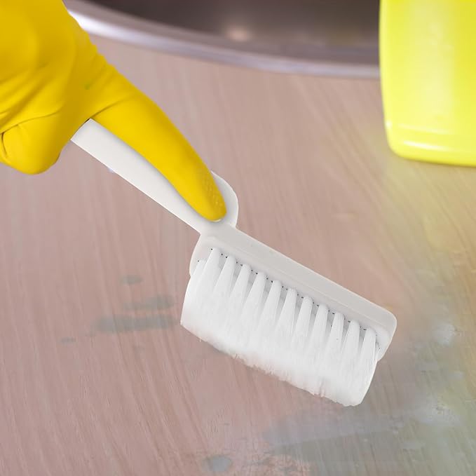 DECHOUS Grout Cleaner Brush and Floor Scrubber Brush with Handle for Shower Kitchen Bathroom Baseboard Cleaning Tool 2pcs Set
