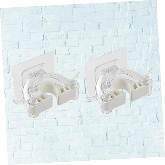 Garneck 4pcs Mop and Broom Holder Wall Mounted Mop Broom Hanger Clip Seamless Hook Home Organizer
