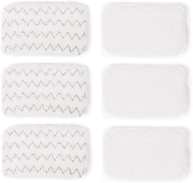 Steam Mop Pads for Bissell 1252 1606670 1543 1652 1132M 1530 11326 Symphony and Steam Vacuum Cleaner Series Replacement 6 Pack