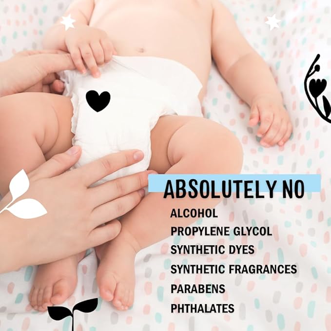 Molly's Suds Sensitive Clean Baby Wipes | 99% Water, Plant-Based, Fragrance Free | 384 Total Wipes (6 Flip-Top Packs)