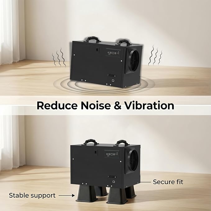 Dehumidifier Riser Kit 4 Pack, 6 Inch Heavy Duty Crawl Space Dehumidifier Stand, Universal Support Pads for Drainage, Vibration & Noise Reduction
