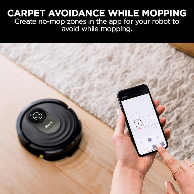 Shark AI Robot Vacuum & Mop, with Home Mapping, Perfect for Pets, Wifi, Works with Alexa, Black/Gold (AV2001WD)