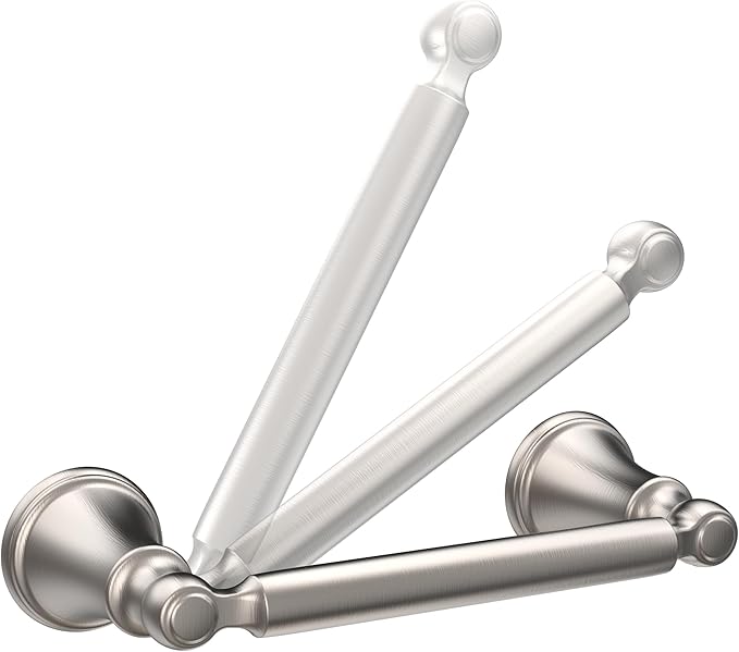 Delta Woodhurst (1-Pack) Toilet Paper Holder Brilliance Stainless Steel Tissue Roll Holder for Bathroom Organization and Storage Pivoting Toilet Tissue Holder Wall Bathroom Accessories 73250-SS
